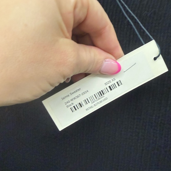 NWT ALEX MILL Jaime Crew Neck Sweater Black Wool XS - Picture 3 of 4